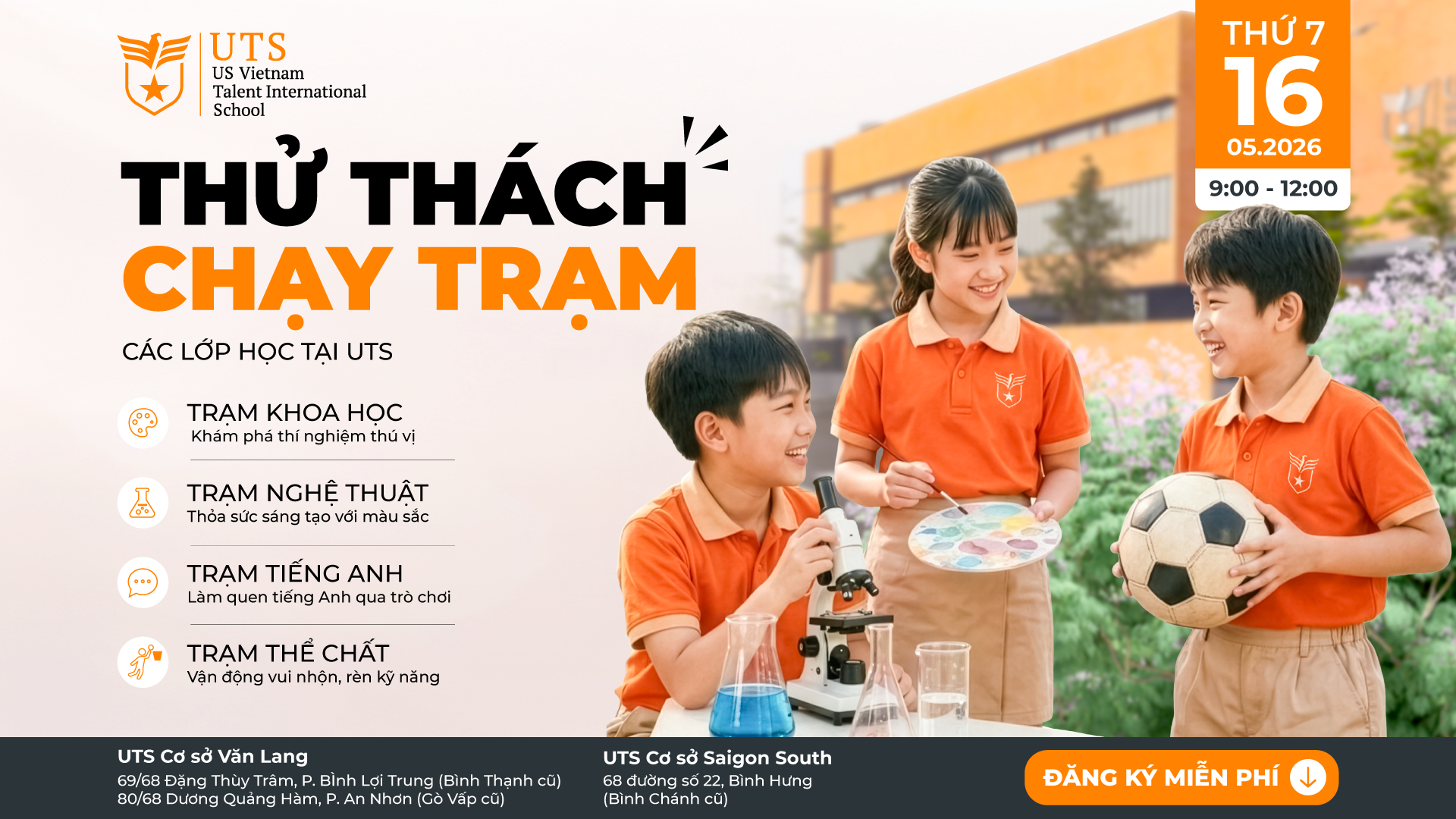 Thử thách chạy trạm – Khám phá các lớp học tại UTS